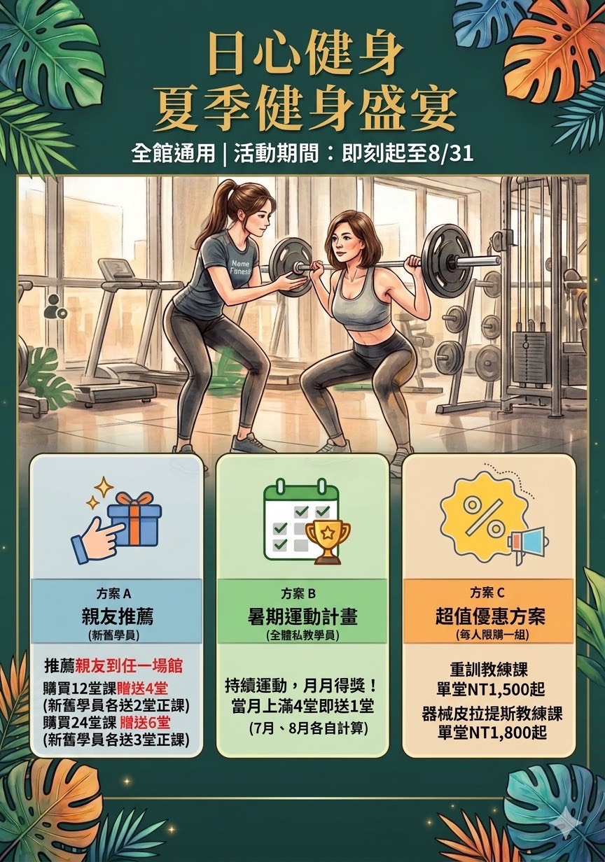 夏日健身饗宴